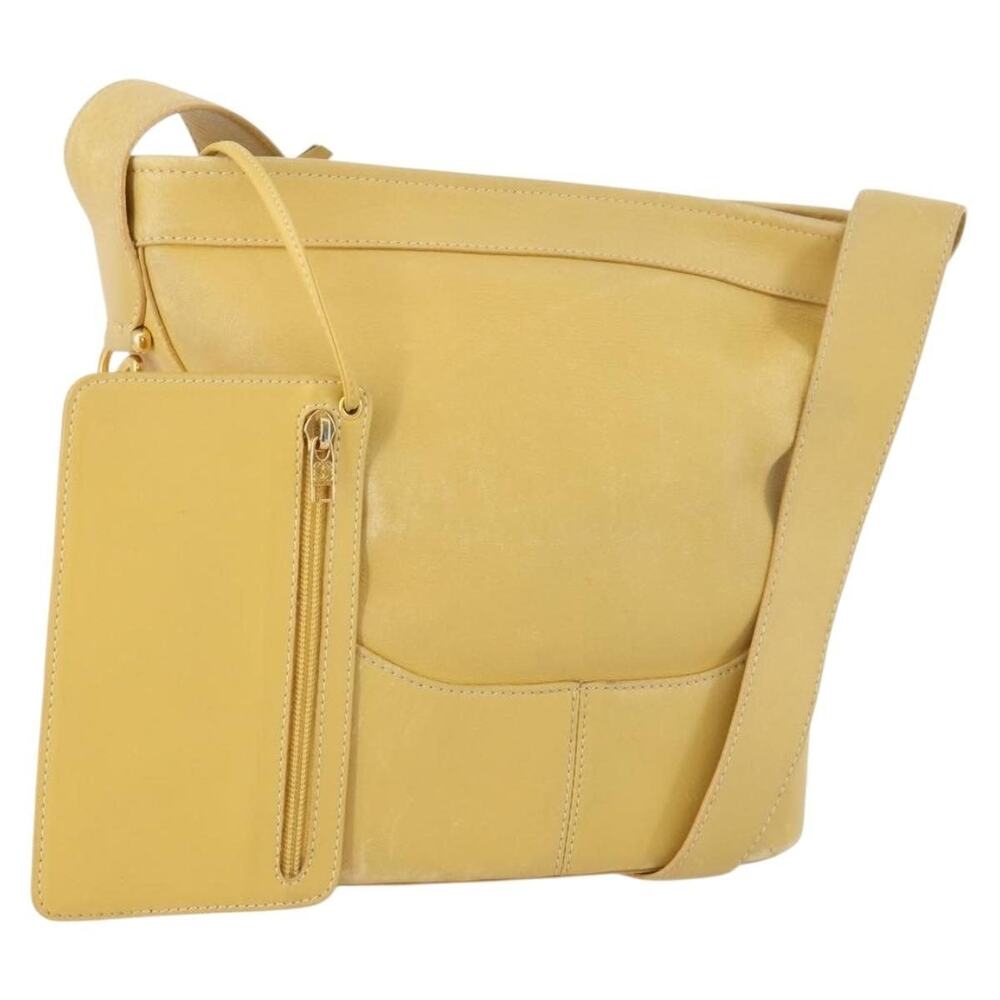 Loewe Anagram Leather Shoulder Bag Yellow